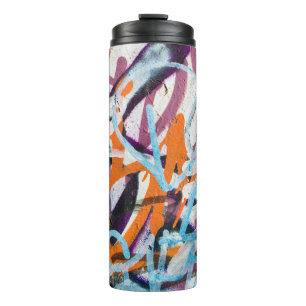 Weathered concrete wall, grungy texture. thermal tumbler