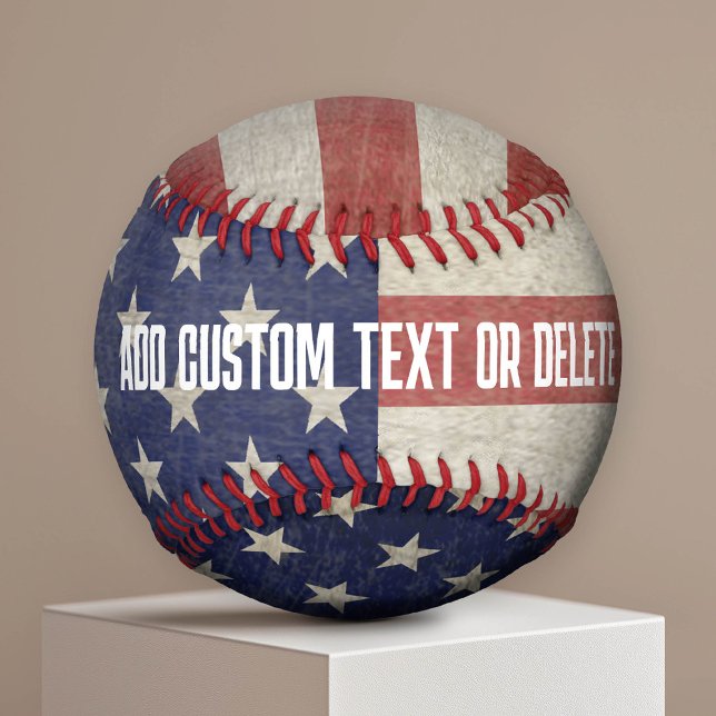 Weathered, distressed American Flag Baseball (Custom American Flag Baseball)