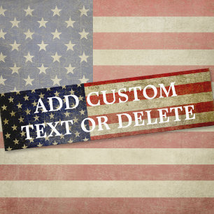 Weathered, distressed American Flag Bumper Sticker