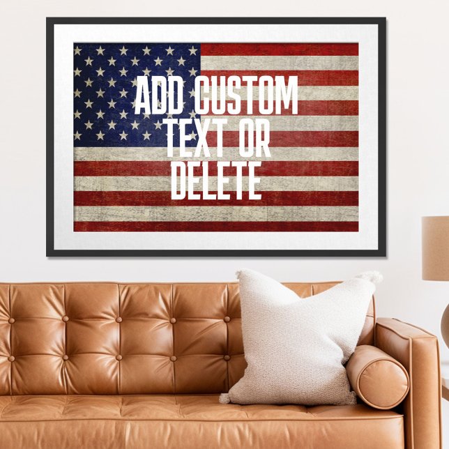 Weathered, distressed American Flag Poster (Patriotic Poster)
