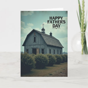 Weathered Farm Fathers Day Card