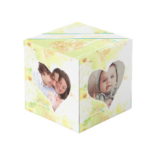 Weathered Floral Fantasy Easter Photo Cube