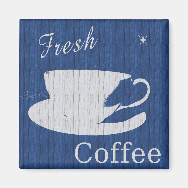 Weathered Fresh Coffee Sign Magnet (Front)