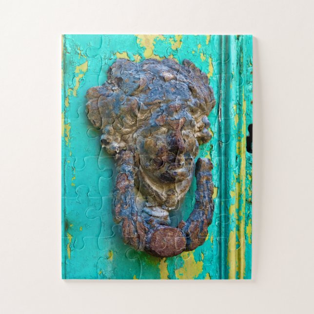 Weathered Grace | Malta Door Knocker Jigsaw Puzzle (Vertical)