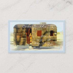 Weathered gypsy caravan Thunder_Cove any colour Business Card