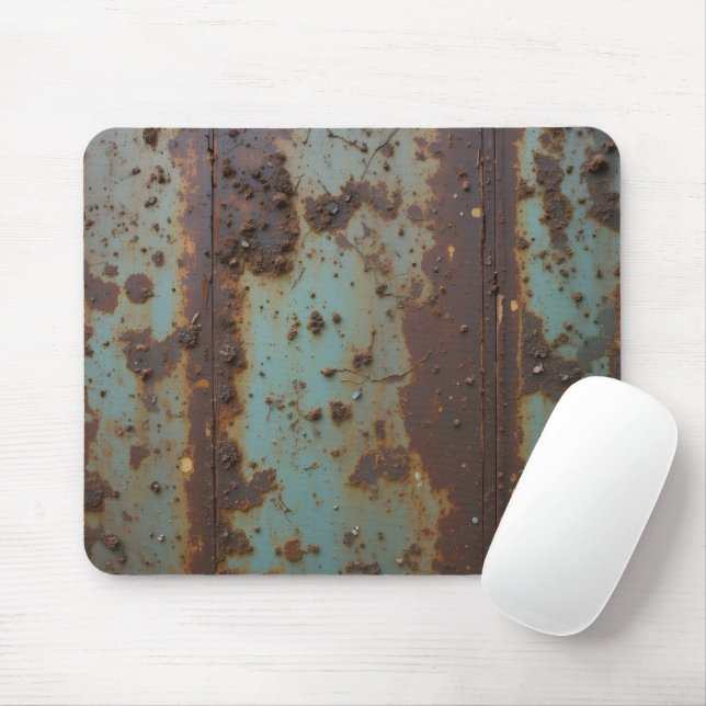 Weathered Industrial Metal Texture Mouse Pad (With Mouse)