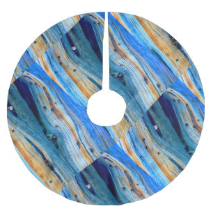 weathered juniper boards brushed polyester tree skirt