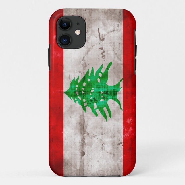 Weathered Lebanon Flag Case-Mate iPhone Case (Back)