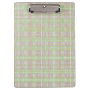 Weathered Neutral Sage Plaid Clipboard