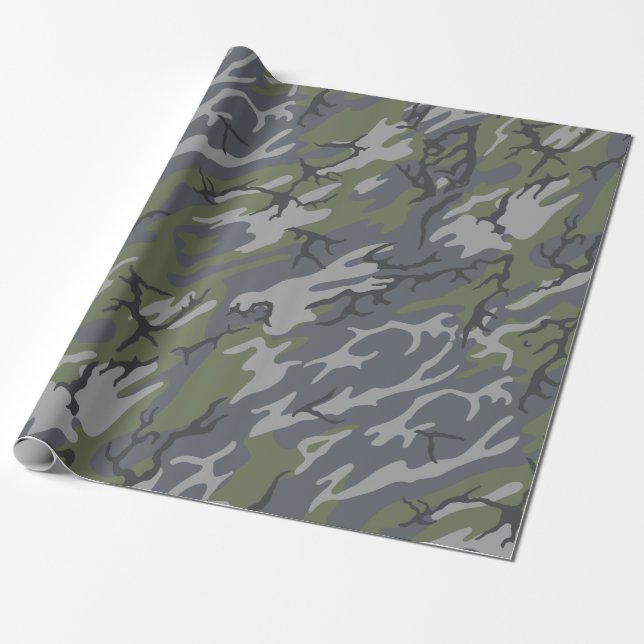 Weathered Outcrop Camo Wrapping Paper (Unrolled)
