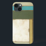 Weathered Panel Painting by Jennifer Goldberger iPhone 13 Case<br><div class="desc">The weathered quality of this Jennifer Goldberger painting gives it a contemporary feel,  like a pair of jeans with holes in them before you buy them. Put it up on your wall and enjoy the rustic beauty!</div>