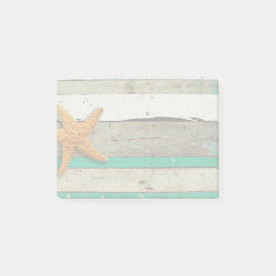 Weathered plank beach rustic seashore post-it notes