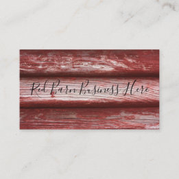 Weathered Red Barn Wood Rustic Business Card