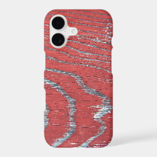 weathered red paint on wood