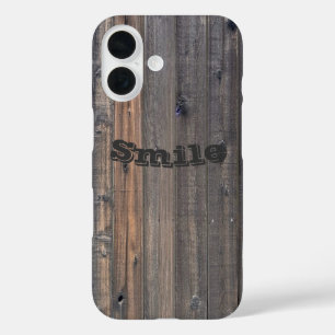 Weathered Redwood Fence Closeup Photo  iPhone 16 Case