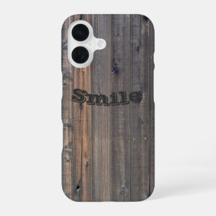 Weathered Redwood Fence Closeup Photo  iPhone 16 Case