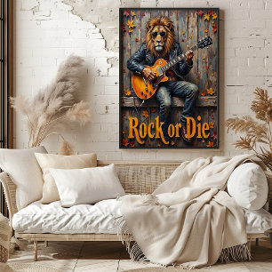 Weathered Rhythm: Lion's Solo Poster