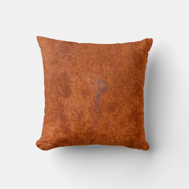 Weathered rusted metal: orange-red texture. cushion (Front)