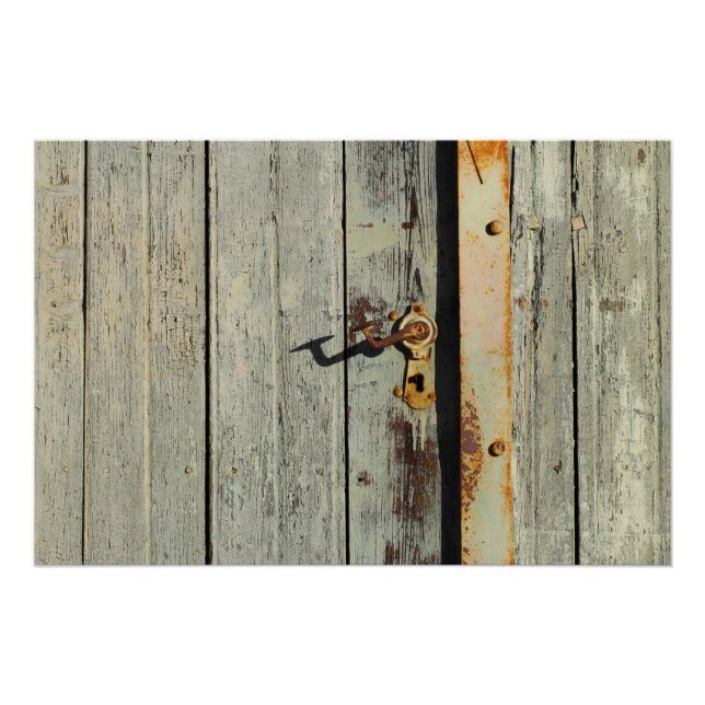 Weathered Rusty Door Handle Poster (Front)