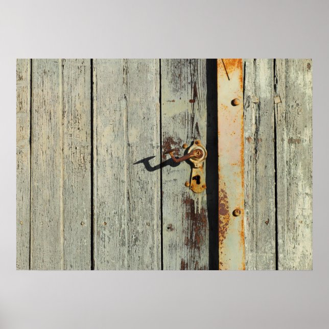 Weathered Rusty Door Handle Poster (Front)