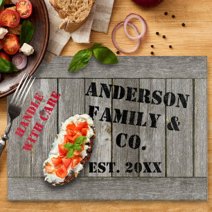 Weathered Silver Wood Crate Personalised Cutting Board
