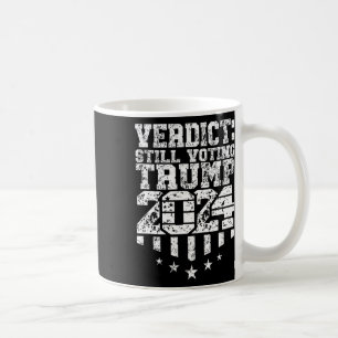 Weathered Text Trump Still Voting Convicted Felon Coffee Mug