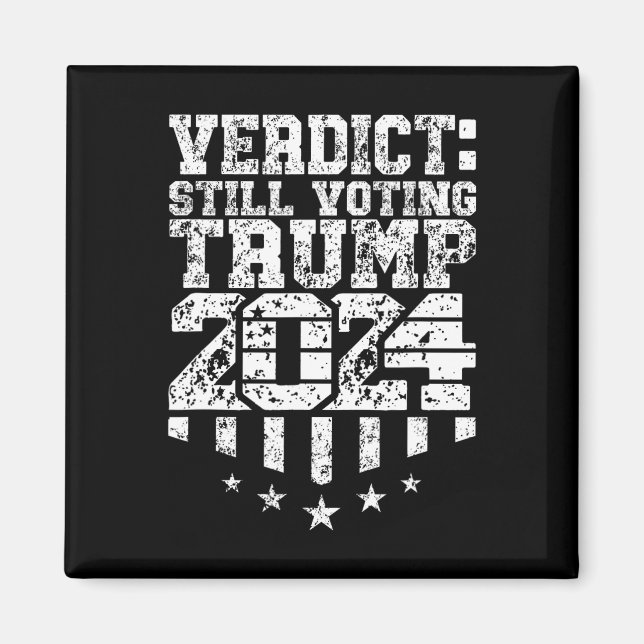 Weathered Text Trump Still Voting Convicted Felon  Magnet (Front)