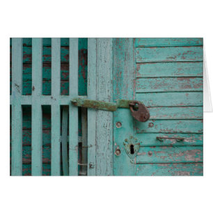 Weathered Turqouise Door