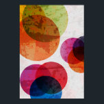 Weathered Venn Diagram Pattern Poster<br><div class="desc">Pattern of colourful weathered translucent circles overlapping to form venn diagram shapes</div>