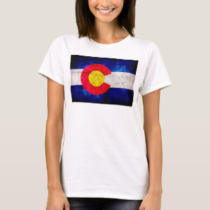 Weathered Vintage Colorado State Flag T-Shirt