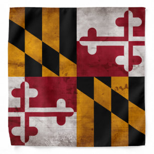 Weathered Vintage Maryland State Flag Bandana