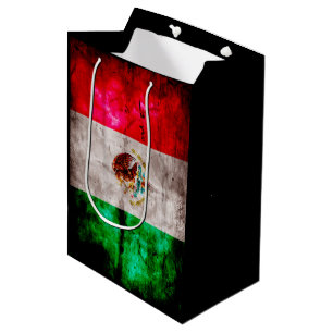 Weathered Vintage Mexico Flag Medium Gift Bag