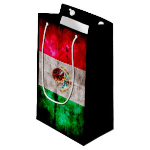 Weathered Vintage Mexico Flag Small Gift Bag
