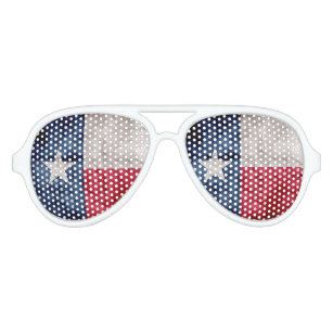 Weathered Vintage Texas State Flag Aviator Sunglasses
