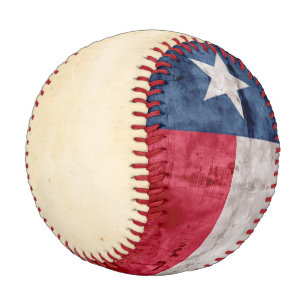 Weathered Vintage Texas State Flag Baseball