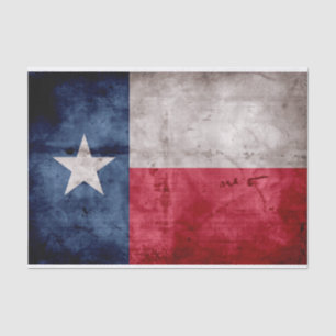 Weathered Vintage Texas State Flag Tissue Paper