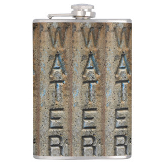 Weathered "Water" Hip Flask