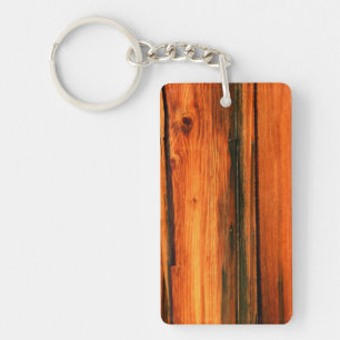 weathered wood barnboard key ring