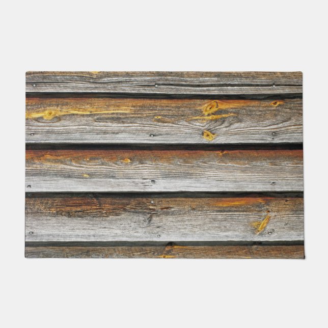 Weathered Wood Boards. Doormat (Front)