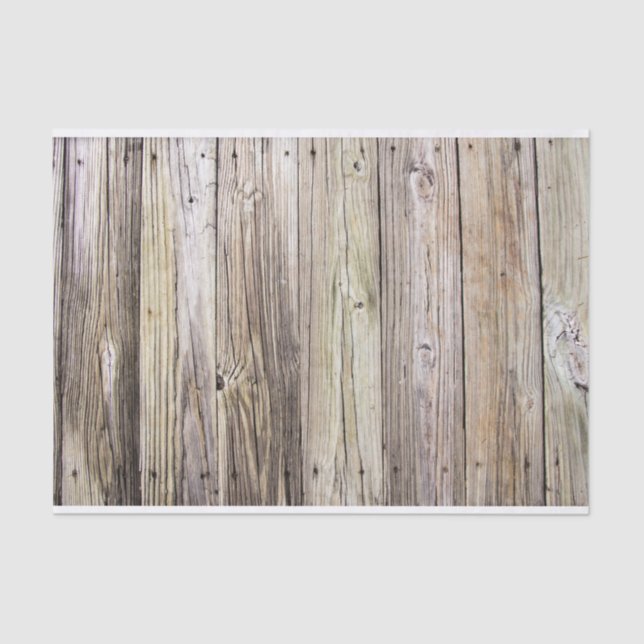 Weathered Wood Boards from an Old Country Dock Tissue Paper (Front)