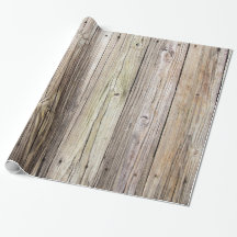 Weathered Wood Boards Wrapping Paper