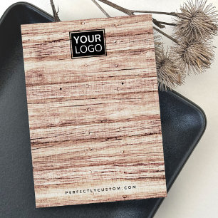Weathered wood custom logo earring display card