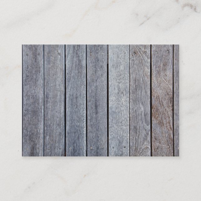 Weathered Wood Grain Plank Background Template Business Card (Front)