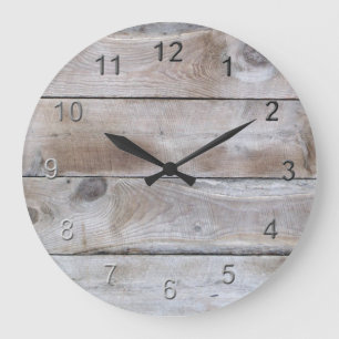 Weathered Wood Large Clock