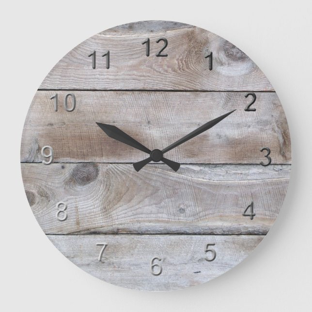 Weathered Wood Large Clock (Front)