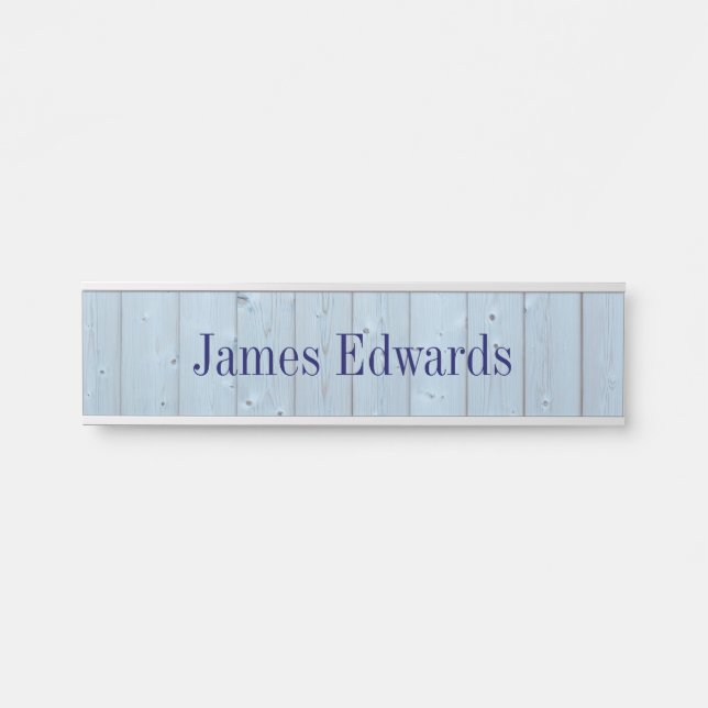 Weathered Wood Like Texture Name Plates Desk Signs (Front)