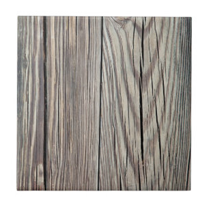 Weathered Wood Plank w Grain Background Template Tile