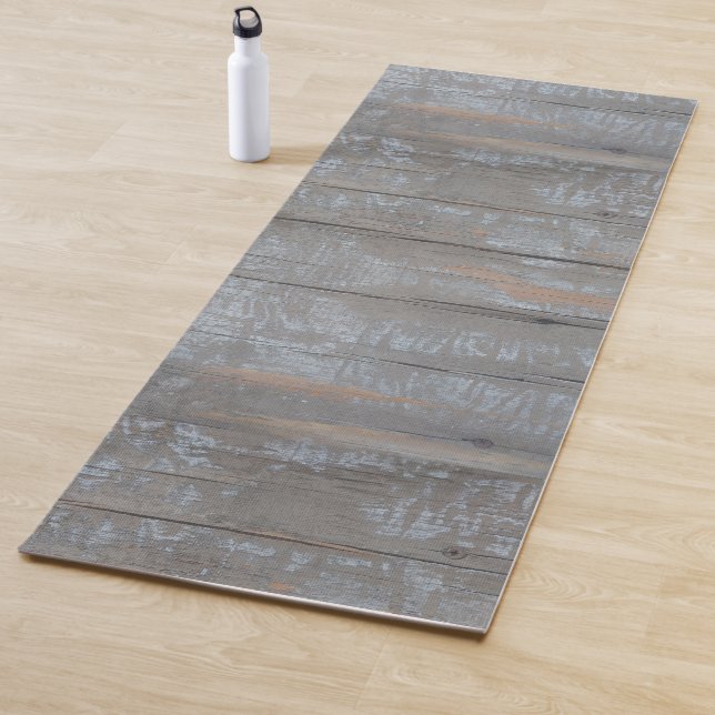 weathered wood planks yoga mat (In Situ)