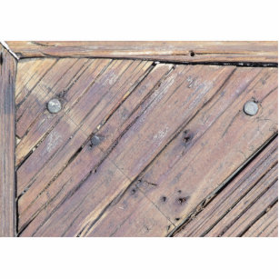 Weathered Wood Rough Textured Deck Photo Sculpture Magnet