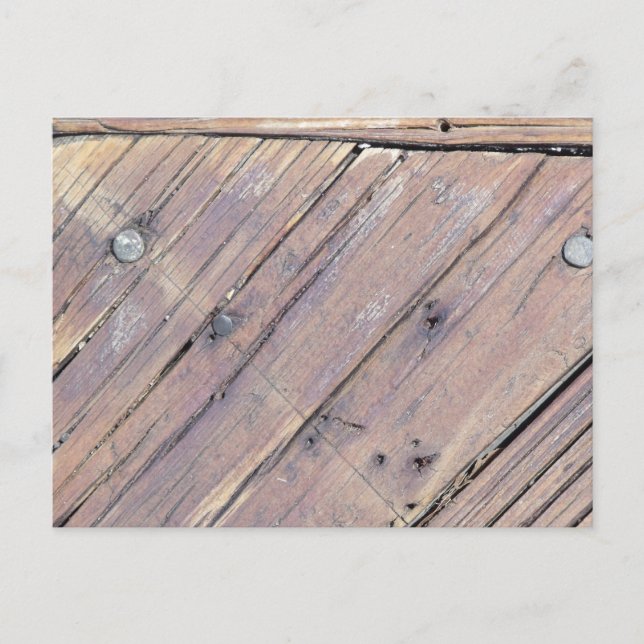 Weathered Wood Rough Textured Deck Postcard (Front)